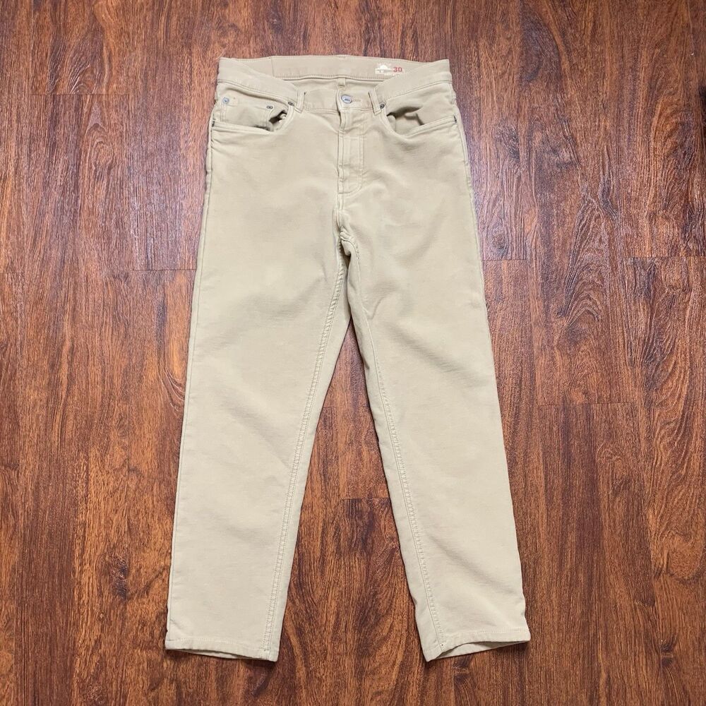 Faherty Pants Women’s Sz 30 Khaki Stretch Terry 5-Pocket Slim *See Notes